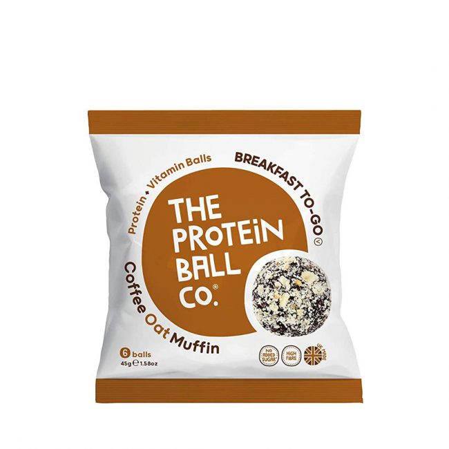 Σνακ Πρωτεΐνης Καφές The Protein Ball Co. 6 Coffee Oat Muffin Protein and Vitamin Balls 45g