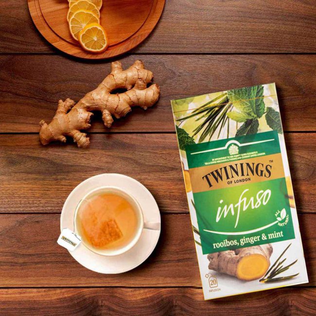 Αφέψημα Βοτάνων Twinings Infuso Rooibos Ginger and Mint 20 Tea Bags