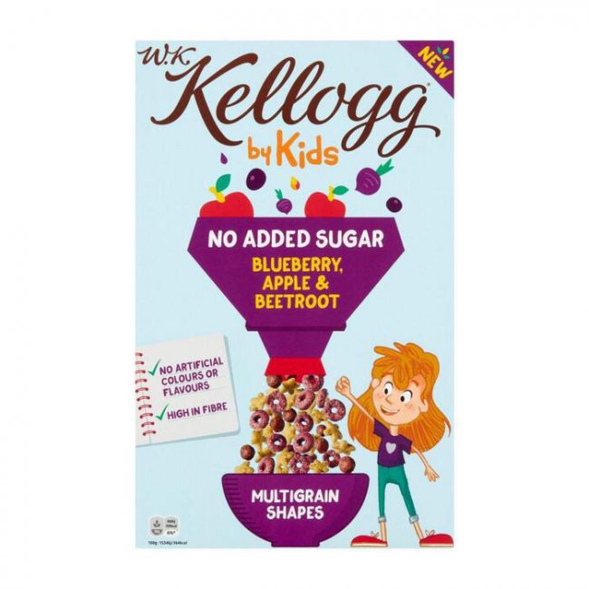 Παιδικά Δημητριακά Kellogg WK by Kids Blueberry Apple and Beetroot Multigrain Shapes 300g