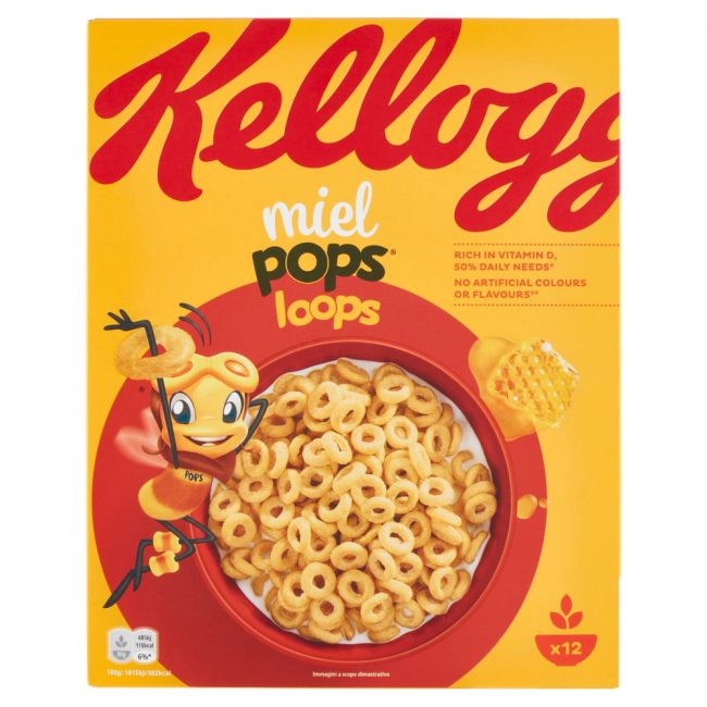 Παιδικά Δημητριακά Ολικής Άλεσης Kelloggs Miel Pops Loops 330g
