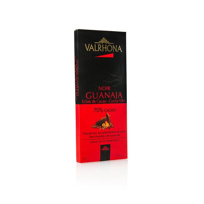 Μαύρη Σοκολάτα Valrhona Guanaja Dark Chocolate with Cocoa Nibs 85g