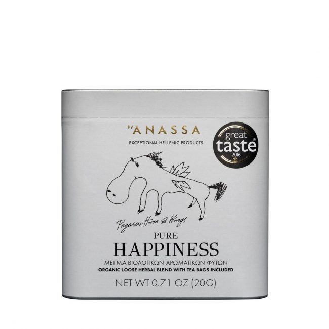 Μείγμα Βιολογικών Βοτάνων Σε Μεταλλικό Κουτί Anassa Organics Pure Happiness Tin Box 20g
