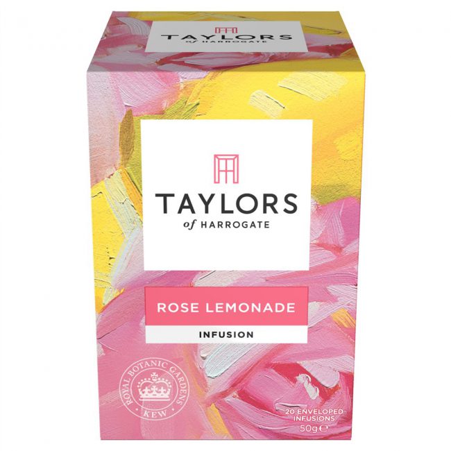 Taylors Of Harrogate Rose Lemonade Infusion 20 Wrapped Tea Bags 50g-A