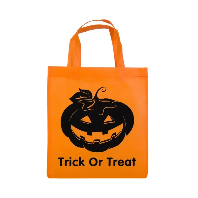 Σακούλα Με Σχέδιο Κολοκύθα Για Halloween Trick Or Treat Bag With Pumpkin Design 28x32cm