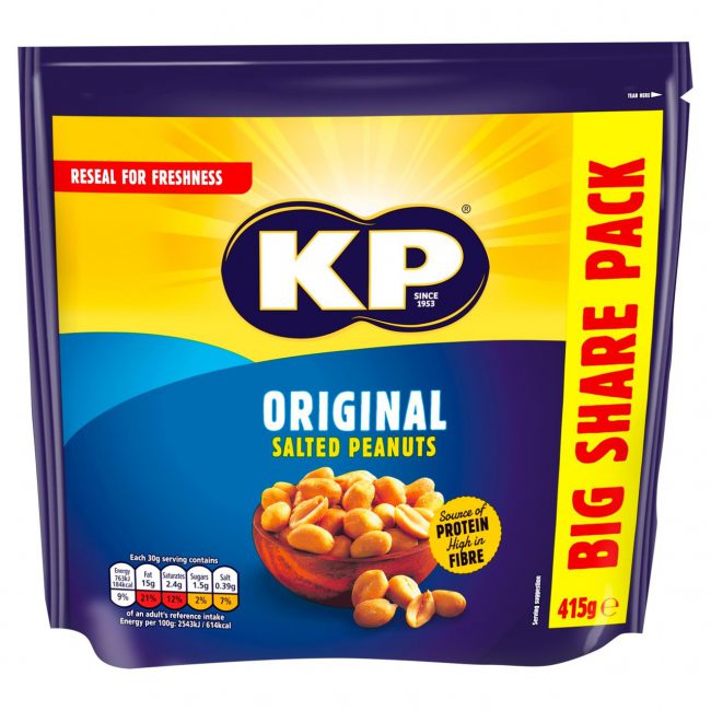 KP Snacks Original Salted Peanuts Pack 415g-A