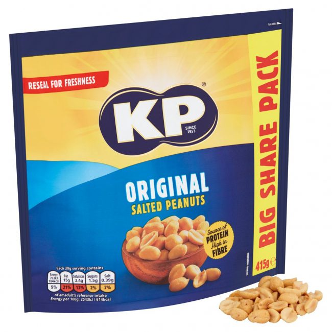 KP Snacks Original Salted Peanuts Pack 415g-A