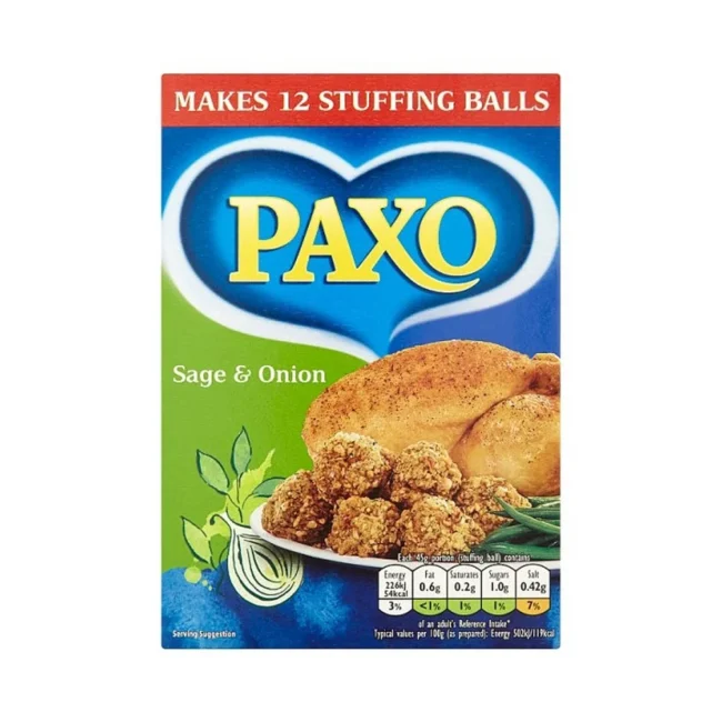 Μείγμα Μπαχαρικών Για Γέμιση Με Φασκόμηλο Και Κρεμμύδι Paxo Sage And Onion Stuffing Mix 170g