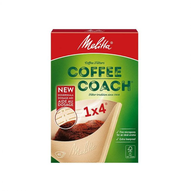 Melitta Coffee Filtres No1x4 Coach Dosage Aid 40pcs