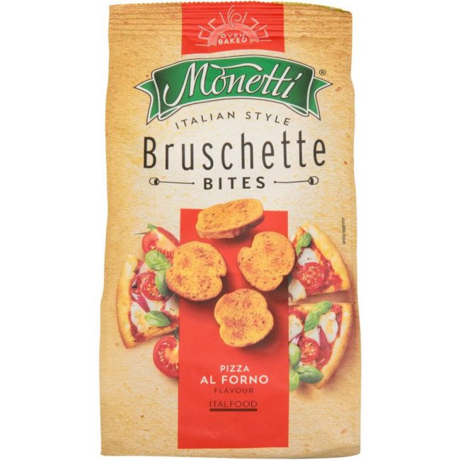 Monetti Oven Baked Bruschette Chips Pizza Flavour 70g-A
