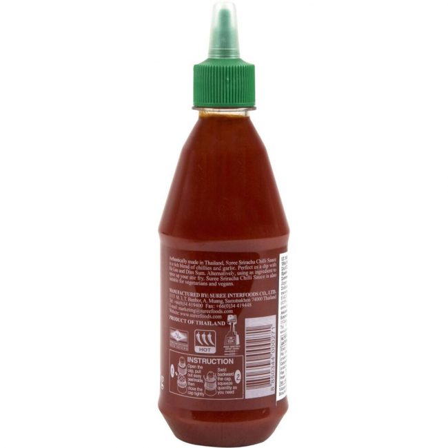 Suree Brand Original Thai Taste Sriracha Chilli Sauce Extra Hot 480g-B