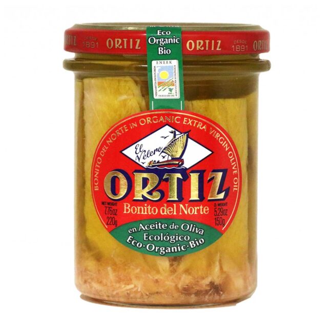 Ortiz White Tuna In Organic Extra Virgin Olive Oil 220g-A
