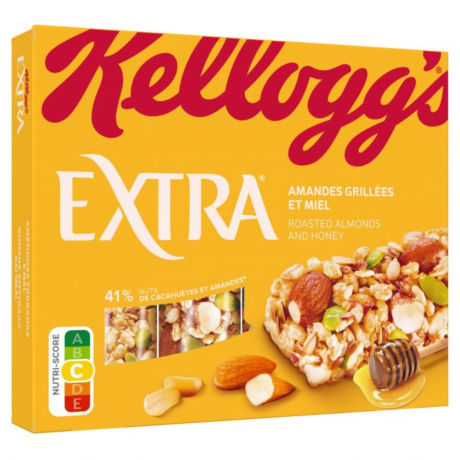 Μπάρα με Αμύγδαλο και Μέλι Kelloggs Extra Roasted Almonds and Honey 4x32g