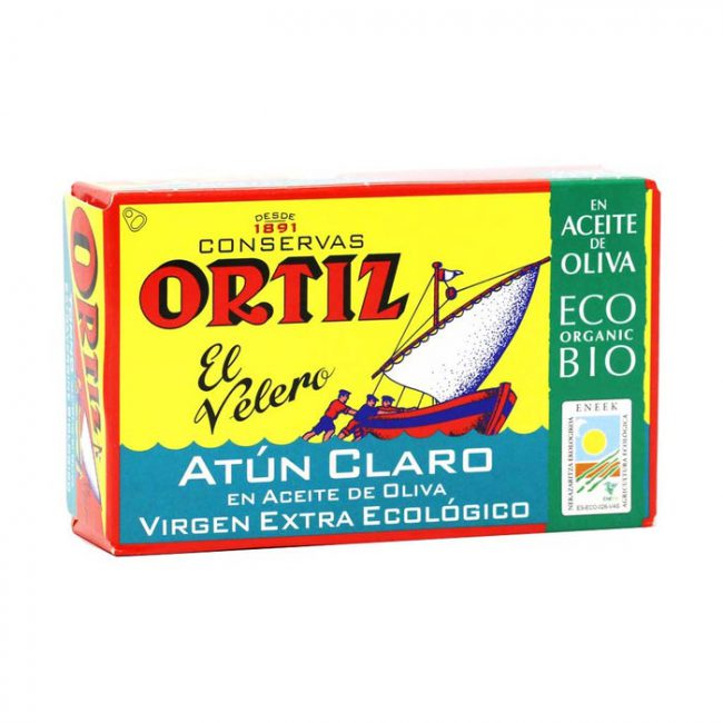 Τόνος Κιτρινόπτερος σε Έξτρα Παρθένο Ελαιόλαδο Βio Ortiz Yellowfin Tuna in Organic Extra Virgin Olive Oil 112g