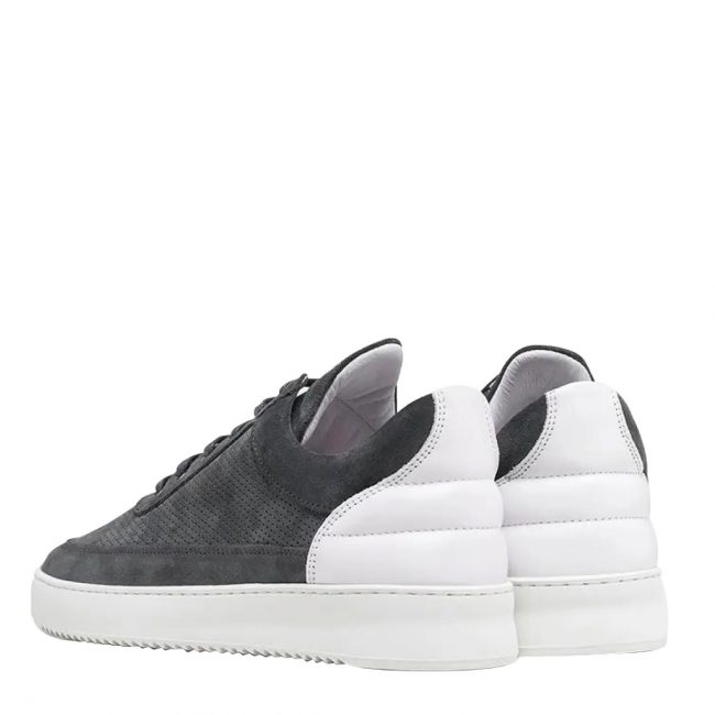 Filling Pieces Low Top Ripple Perforated Dark Grey-B