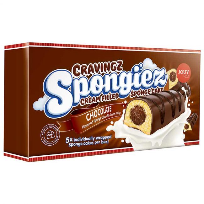 Ατομικά Κέικ Σοκολάτα Cravings Spongiez Cream Filled Sponge Cake Chocolate 5x45g