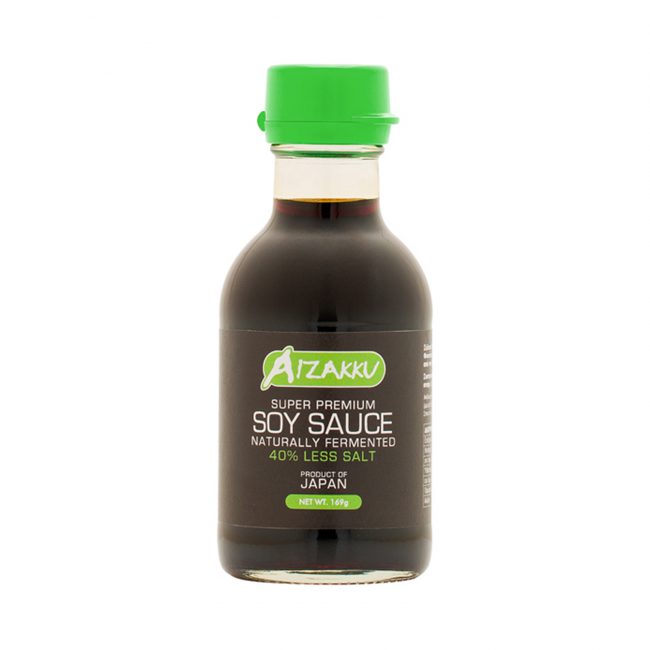 Σάλτσα Σόγιας Λιγότερο Αλάτι Aizakku Super Premium Soy Sauce 40% Less Salt Product of Japan 150ml