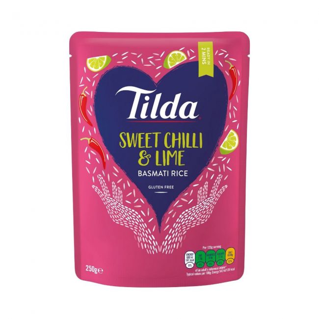 Ρύζι Μπασμάτι για Μικροκύματα Tilda Sweet Chilli and Lime Basmati Rice Gluten Free 250g