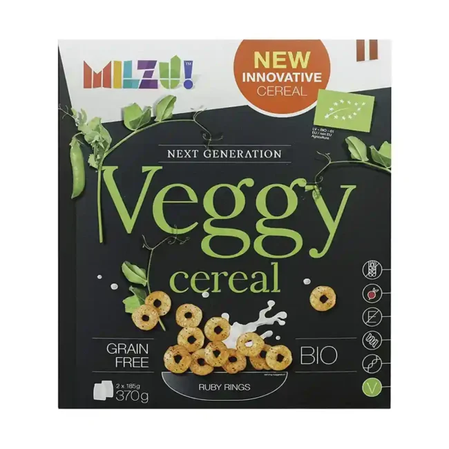 Βιολογικά Δημητριακά από Λαχανικά Milzu Veggy Cereal Rings 185g