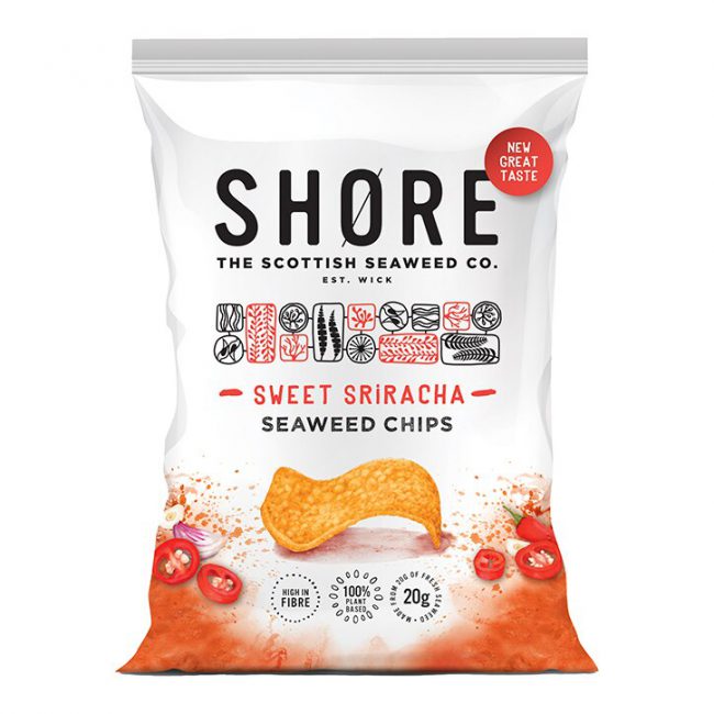 Shore Seaweed Sweet Sriracha Chilli Seaweed Chips 80g-A