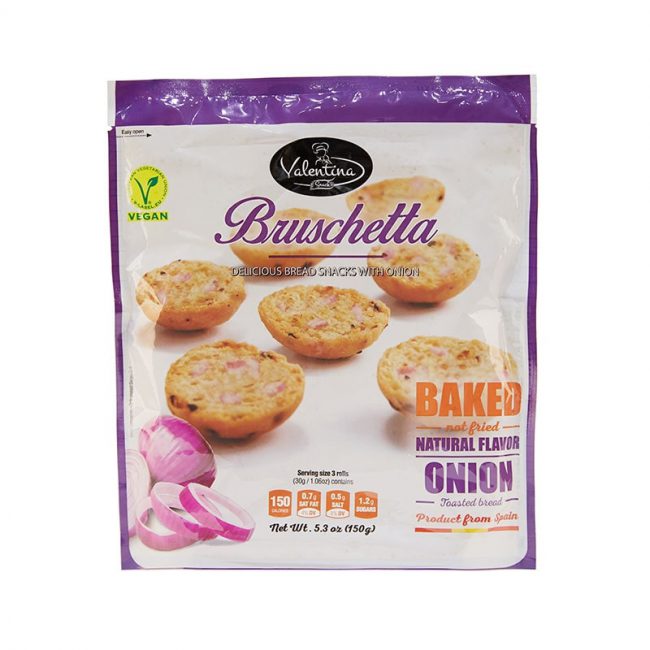 Valentina Snacks Bruschetta With Onion Vegan 150g-A