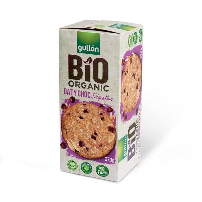 Μπισκότα Βιολογικά Gullon Bio Organic Oaty Choc Digestive 270g