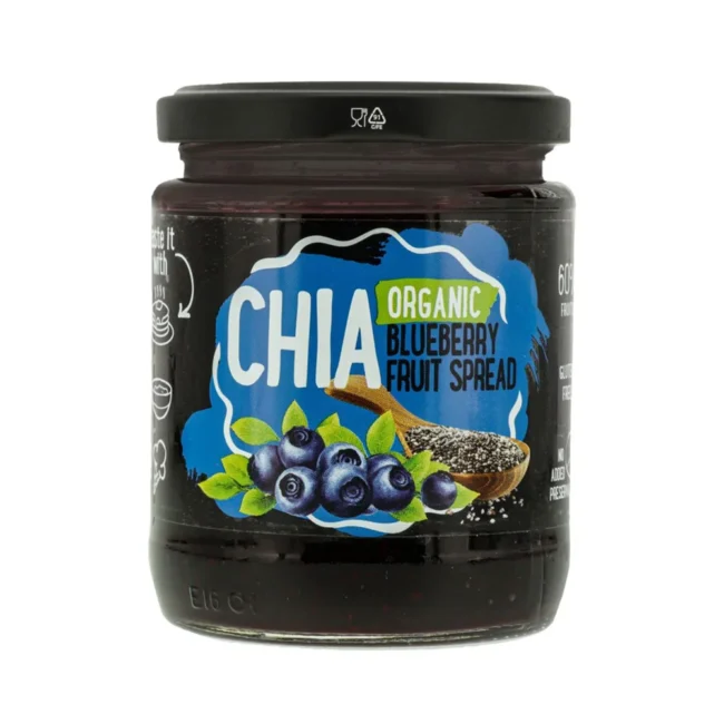 Άλειμμα Μύρτιλο με Σπόρους Τσία Rudolfs Chia Organic Blueberry Fruit Spread 250g
