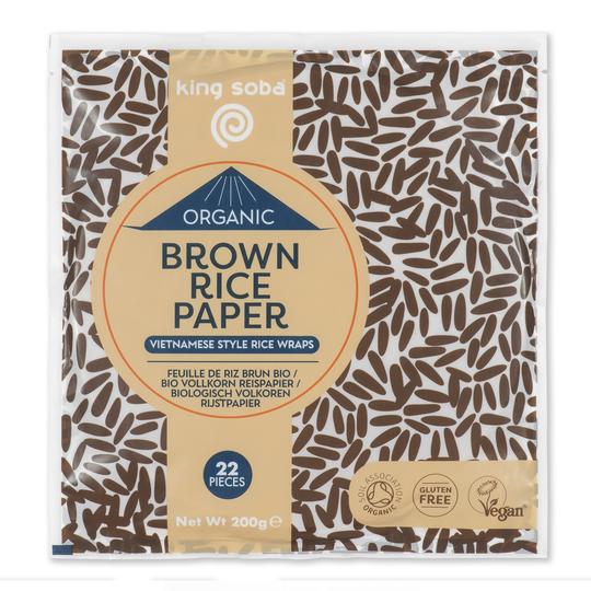 Φύλλα Καστανού Ρυζιού King Soba Organic Brown Rice Paper Wraps Gluten Free 200g