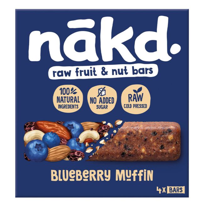 Μπάρες Nakd Raw Fruit and Nut Blueberry Muffin Gluten-Free Lactose-Free 4x35g