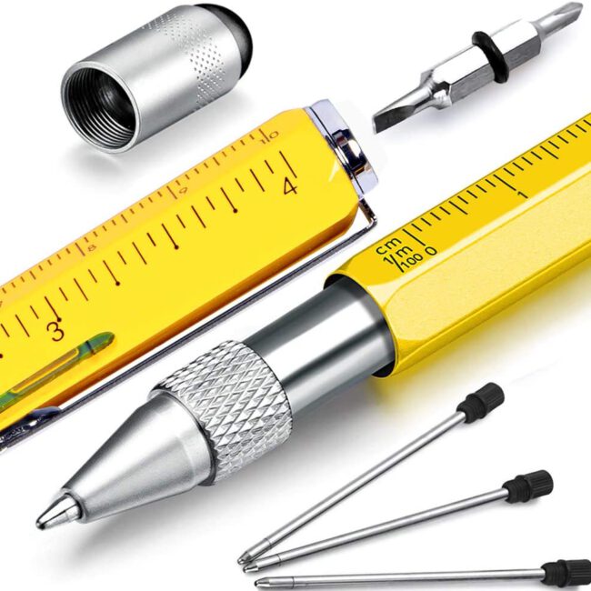 Στυλό Πολυεργαλείο 6 σε 1 Hongred Multi Tool Pen Ballpoint Yellow