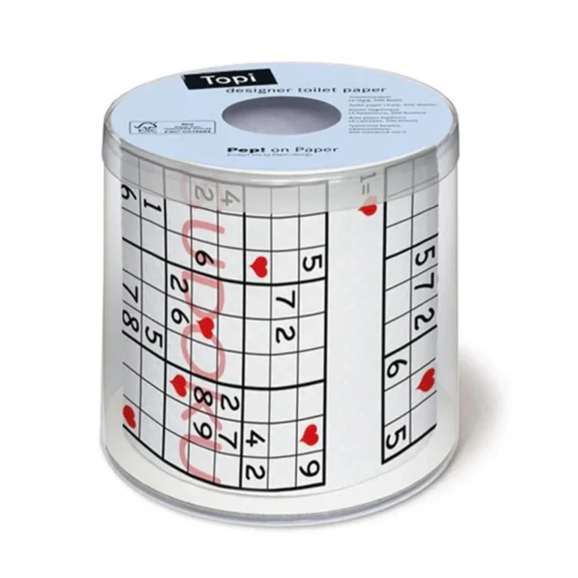 Χαρτί Υγείας Topi Designer Toilet Paper Sudoku 125g