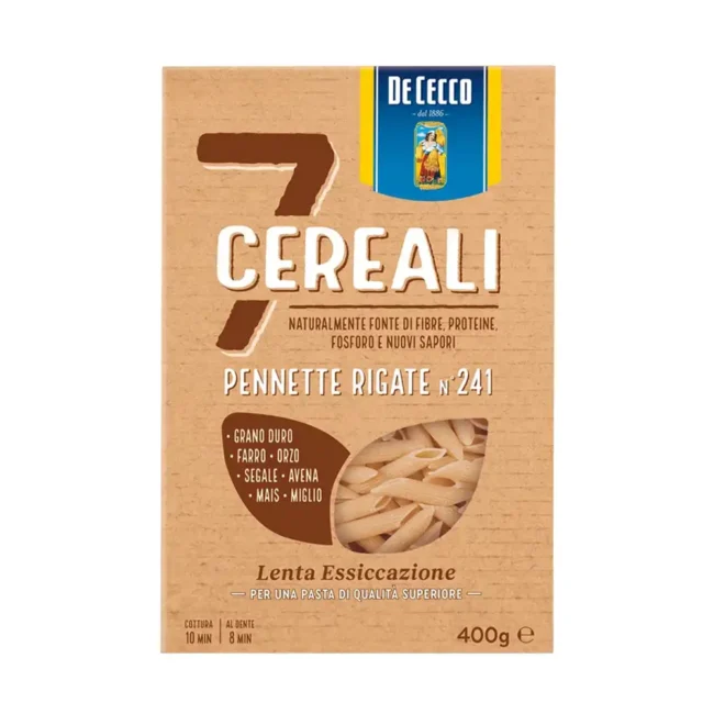 De Cecco No 241 Pennette Rigate 7 Cereali 400g