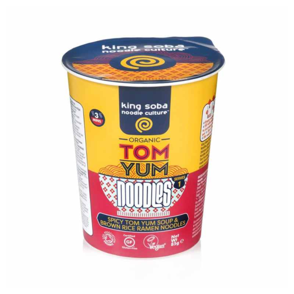 Νουντλς Σούπα Στιγμής King Soba Organic Tom Yum Noodles Gluten Free Vegan 85g