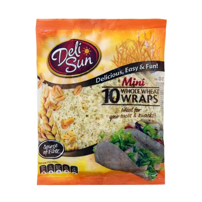 Deli Sun 10 Mini Whole Wheat Wraps 250g