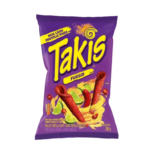 Takis Fuego Hot Chilli Pepper and Lime Tortilla Chips 280g