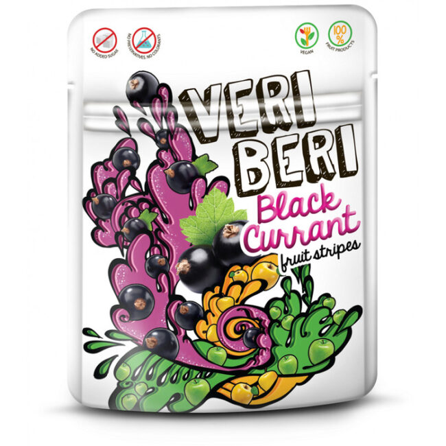 Veri Beri Fruit Stripes Blackcurrant Vegan Gluten Free