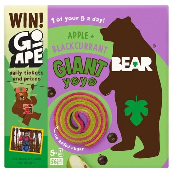 Bear Giant Yo Yo Apple Blackcurrant 5x20g