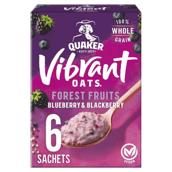 Quaker Vibrant Oats Forest Fruits Porridge 6 Sachets