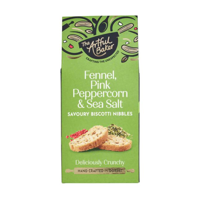 The ArtFul Baker Savoury Biscotti Nibbles Fennel Pink Peppercorn And Sea Salt 100g