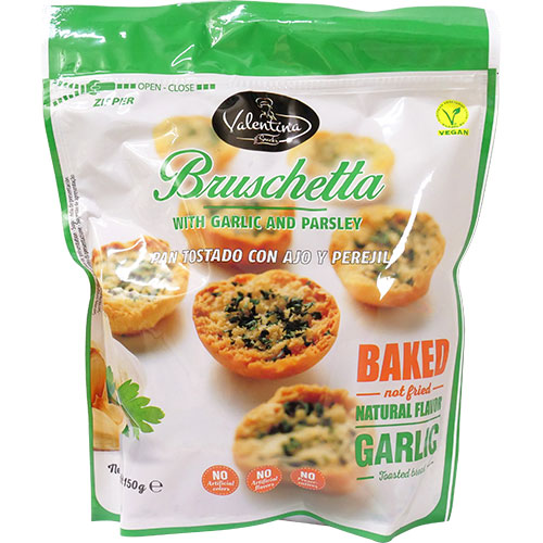 Valentina Snacks Bruschetta With Gralic Vegan 150g-A