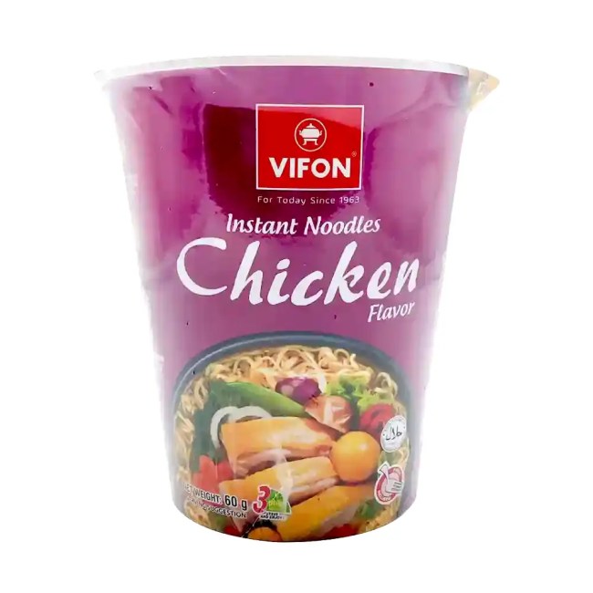 Σούπα Στιγμής Νουντλς Vifon Instant Noodles Chicken Flavour Cup 60g