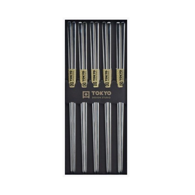 Tokyo Design Studio Stainless Steel Silver Chopsticks
