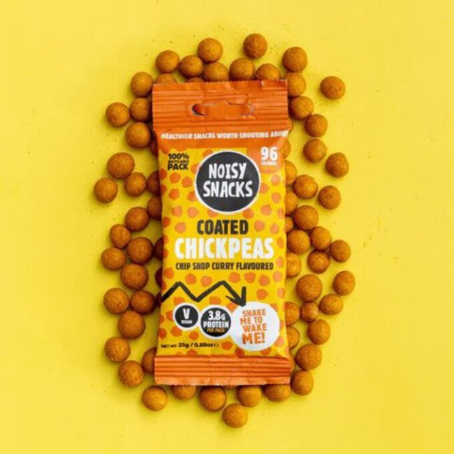 Noisy Snacks Coated Chickpeas Chip Shop Curry Flavoured 25g-B