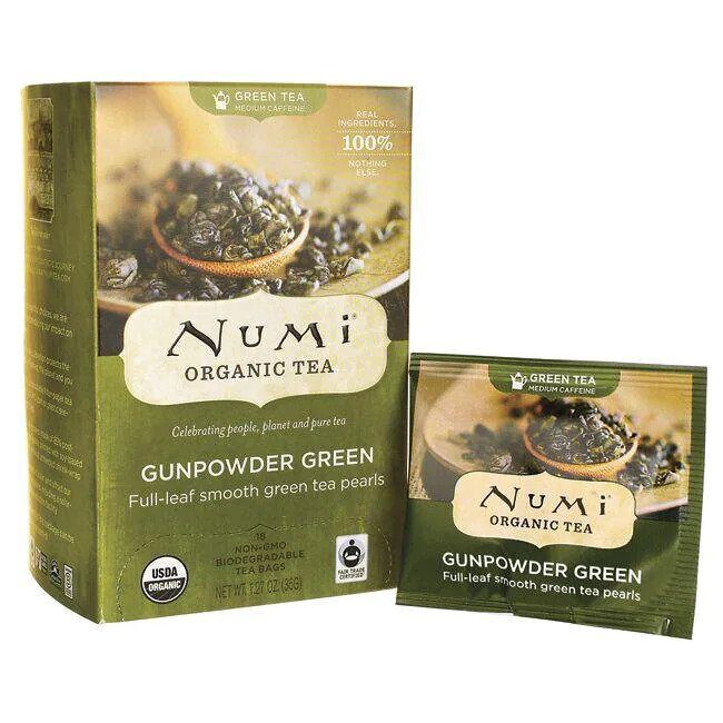 Numi Organic Tea Gunpowder Green 18 Tea Bags 36g-A
