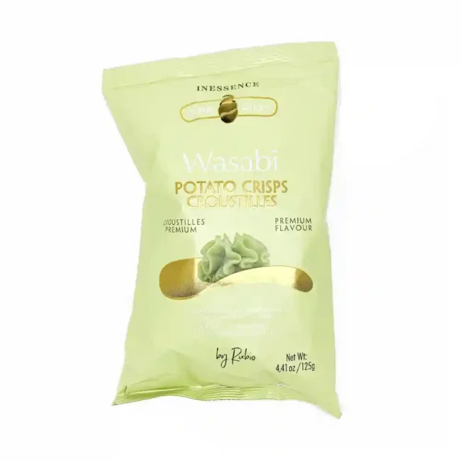 Inessence Golden Crisps Wasabi Premium Flavour Potato Chips 125g