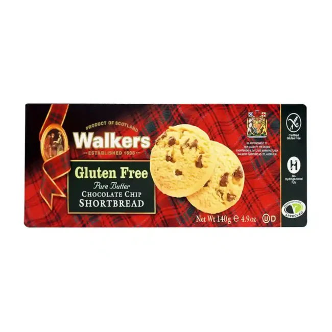 Walkers Gluten Free Pure Butter Chocolate Chip Shortbread 140g