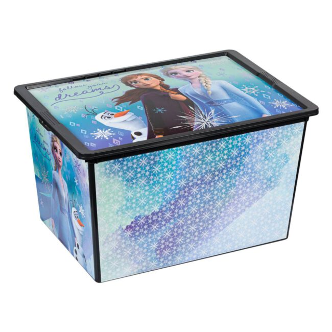Plastic Storage Box Frozen 2 Follow Your Dreams With Lid 50lt-A