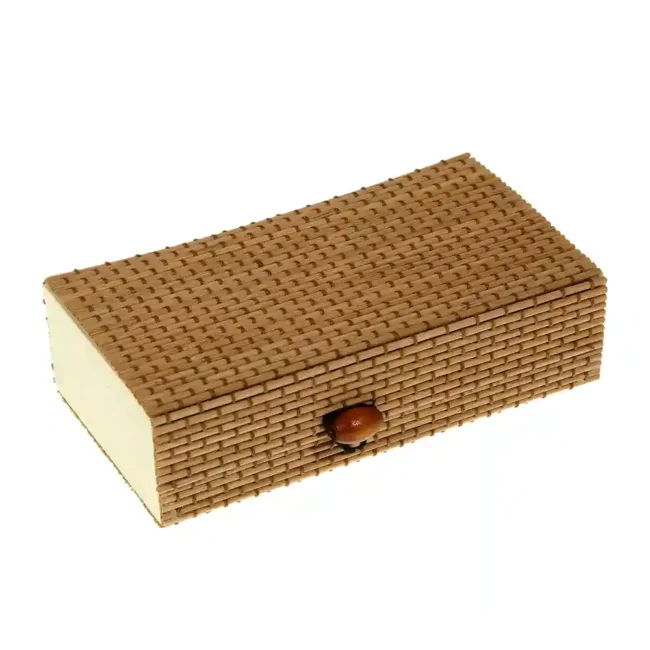 Κουτί Αποθήκευσης Μπαμπού Καφέ 15x8x4cm