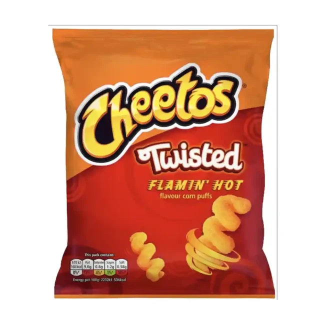 Cheetos Twisted flaming hot flavour 65g