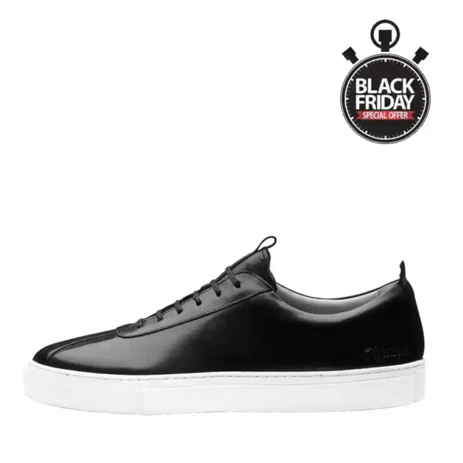 Grenson Black Leather Oxford Sneaker