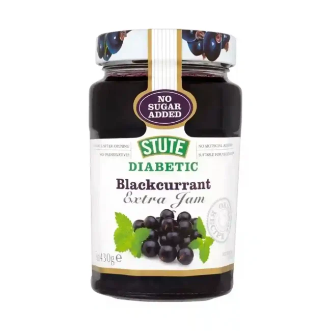 Μαρμελάδα Για Διαβητικούς Φραγκοστάφυλο Stute Diabetic Blackcurrant Extra Jam No Sugar Added 430g